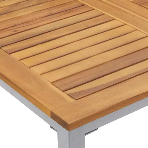 Kert étkező szett 7 pcs Szürke és barna 180 x 90 x 75 cm