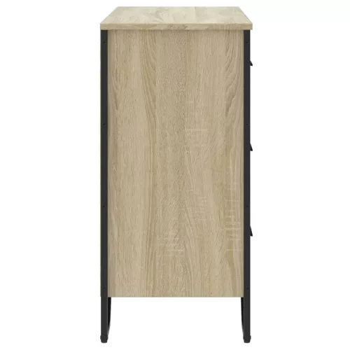 Sonoma tölgy színű szerelt fa komód 91 x 35,5 x 74,5 cm