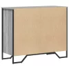 Szürke sonoma színű szerelt fa komód 91 x 35,5 x 74,5 cm