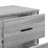 Szürke sonoma színű szerelt fa komód 91 x 35,5 x 74,5 cm