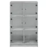 Betonszürke szerelt fa magasszekrény ajtókkal 68 x 37 x 109 cm