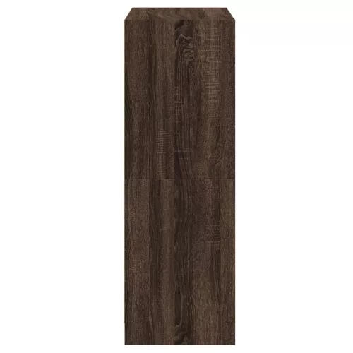 Barna tölgyszínű szerelt fa magasszekrény ajtókkal 68x37x109 cm