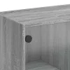 Szürke sonoma színű magasszekrény ajtókkal 68x37x142 cm