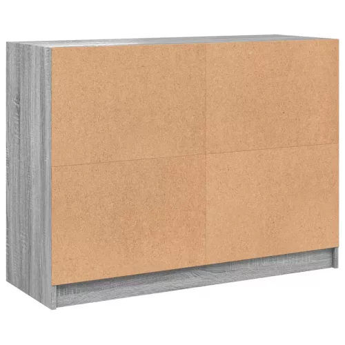 Szürke sonoma színű szerelt fa tálalószekrény 102x37x75,5 cm