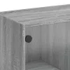 Szürke sonoma színű szerelt fa tálalószekrény 102x37x75,5 cm