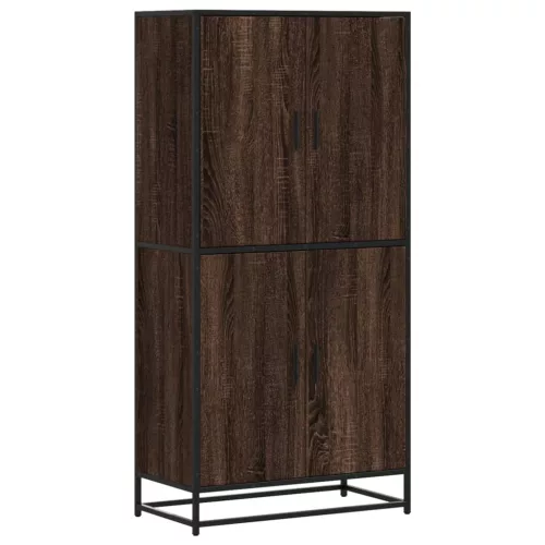 Barna tölgy színű szerelt fa magasszekrény 68 x 35 x 139 cm