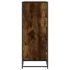 Füstös tölgy színű szerelt fa és fém cipőszekrény 75x38x97,5 cm