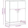Füstös tölgy színű szerelt fa és fém cipőszekrény 75x38x97,5 cm