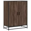 Barna tölgy színű szerelt fa és fém cipőszekrény 75x38x97,5 cm
