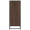 Barna tölgy színű szerelt fa és fém cipőszekrény 75x38x97,5 cm