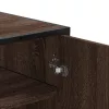Barna tölgy színű szerelt fa és fém cipőszekrény 75x38x97,5 cm