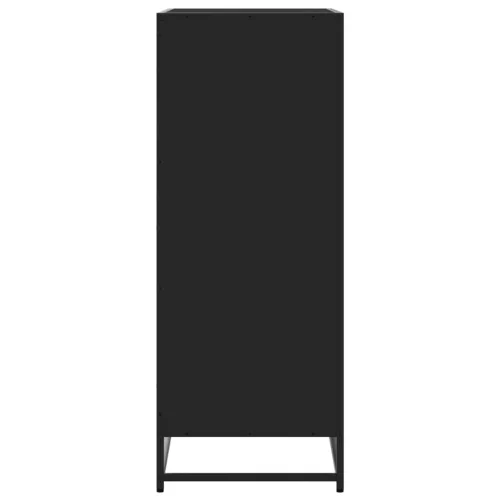Fekete szerelt fa és fém cipőszekrény 75 x 38 x 97,5 cm