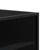 Fekete szerelt fa és fém cipőszekrény 75 x 38 x 97,5 cm