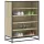 Sonoma tölgy színű szerelt fa és fém cipőszekrény 75x38x97,5 cm