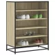 Sonoma tölgy színű szerelt fa és fém cipőszekrény 75x38x97,5 cm