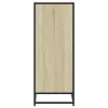 Sonoma tölgy színű szerelt fa és fém cipőszekrény 75x38x97,5 cm