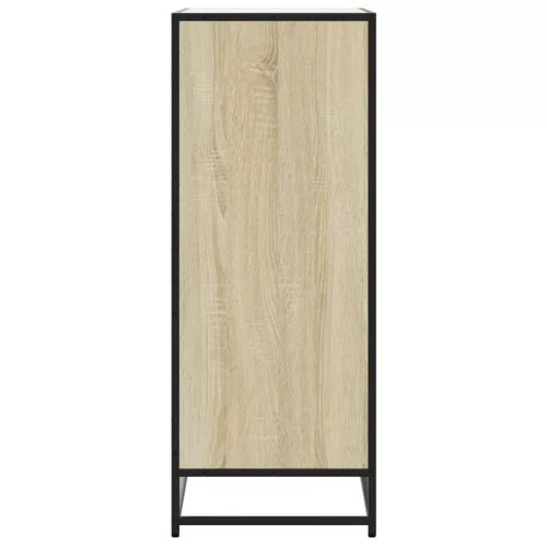 Sonoma tölgy színű szerelt fa és fém cipőszekrény 75x38x97,5 cm