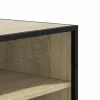 Sonoma tölgy színű szerelt fa és fém cipőszekrény 75x38x97,5 cm