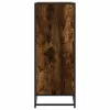 Füstös tölgy színű szerelt fa és fém cipőszekrény 75x38x97,5 cm