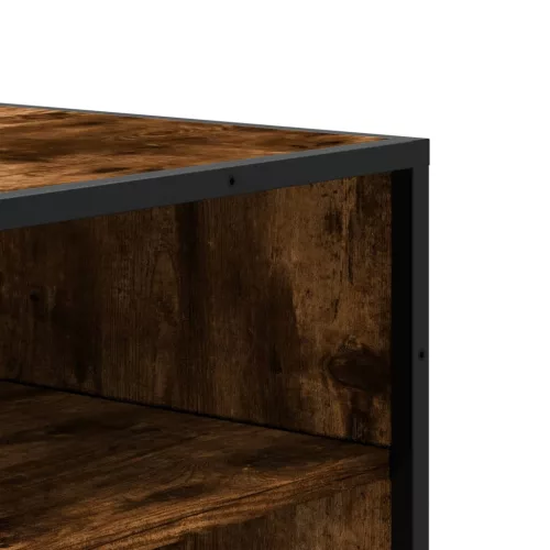 Füstös tölgy színű szerelt fa és fém cipőszekrény 75x38x97,5 cm