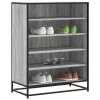 Szürke sonoma szerelt fa és fém cipőszekrény 75 x 38 x 97,5 cm
