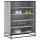 Szürke sonoma szerelt fa és fém cipőszekrény 75 x 38 x 97,5 cm