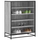 Szürke sonoma szerelt fa és fém cipőszekrény 75 x 38 x 97,5 cm