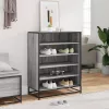 Szürke sonoma szerelt fa és fém cipőszekrény 75 x 38 x 97,5 cm