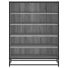 Szürke sonoma szerelt fa és fém cipőszekrény 75 x 38 x 97,5 cm