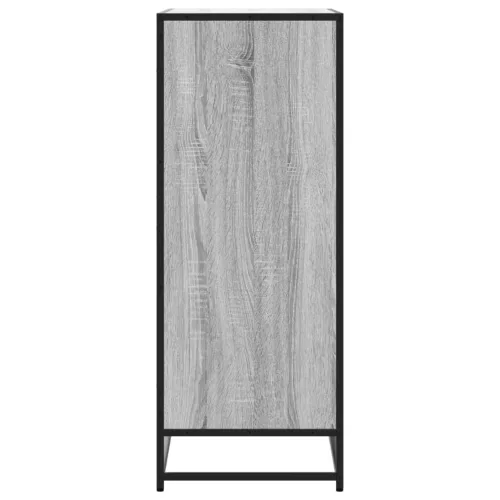 Szürke sonoma szerelt fa és fém cipőszekrény 75 x 38 x 97,5 cm