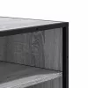 Szürke sonoma szerelt fa és fém cipőszekrény 75 x 38 x 97,5 cm