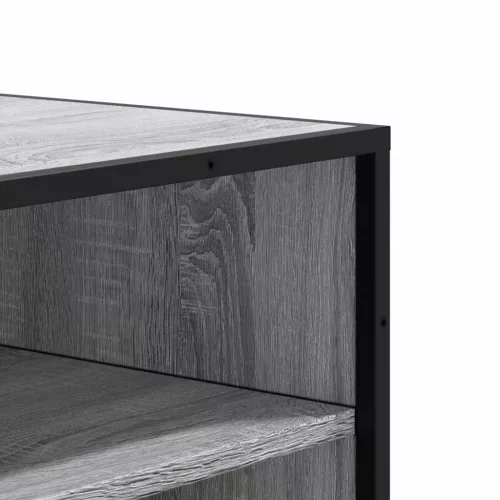 Szürke sonoma szerelt fa és fém cipőszekrény 75 x 38 x 97,5 cm