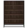 Barna tölgy színű szerelt fa és fém cipőszekrény 75x38x97,5 cm