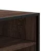 Barna tölgy színű szerelt fa és fém cipőszekrény 75x38x97,5 cm