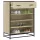 Sonoma tölgy színű szerelt fa és fém cipőszekrény 75x38x97,5 cm