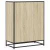 Sonoma tölgy színű szerelt fa és fém cipőszekrény 75x38x97,5 cm