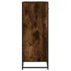 Füstös tölgy színű szerelt fa és fém cipőszekrény 75x38x97,5 cm