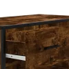 Füstös tölgy színű szerelt fa és fém cipőszekrény 75x38x97,5 cm