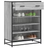 Szürke sonoma szerelt fa és fém cipőszekrény 75 x 38 x 97,5 cm