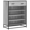 Szürke sonoma szerelt fa és fém cipőszekrény 75 x 38 x 97,5 cm