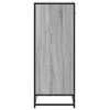 Szürke sonoma szerelt fa és fém cipőszekrény 75 x 38 x 97,5 cm
