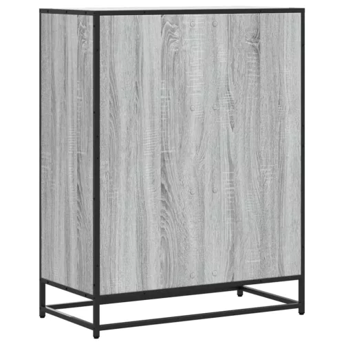 Szürke sonoma szerelt fa és fém cipőszekrény 75 x 38 x 97,5 cm