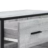 Szürke sonoma szerelt fa és fém cipőszekrény 75 x 38 x 97,5 cm