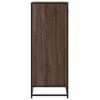 Barna tölgy színű szerelt fa és fém cipőszekrény 75x38x97,5 cm