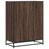 Barna tölgy színű szerelt fa és fém cipőszekrény 75x38x97,5 cm
