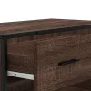 Barna tölgy színű szerelt fa és fém cipőszekrény 75x38x97,5 cm