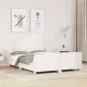 Fehér tömör fenyőfa ágy matrac nélkül 150 x 200 cm