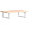 Acél és tömör tölgyfa falra szerelhető mosdópolc