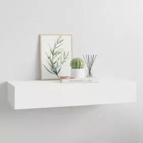 Fehér MDF falra szerelhető fiókos polc 60 x 23,5 x 10 cm