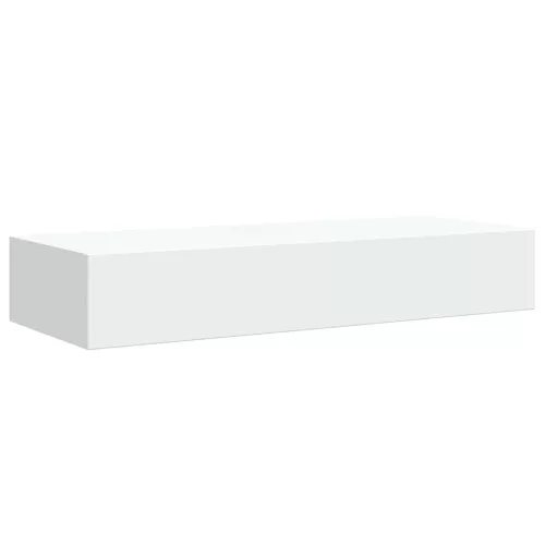 Fehér MDF falra szerelhető fiókos polc 60 x 23,5 x 10 cm